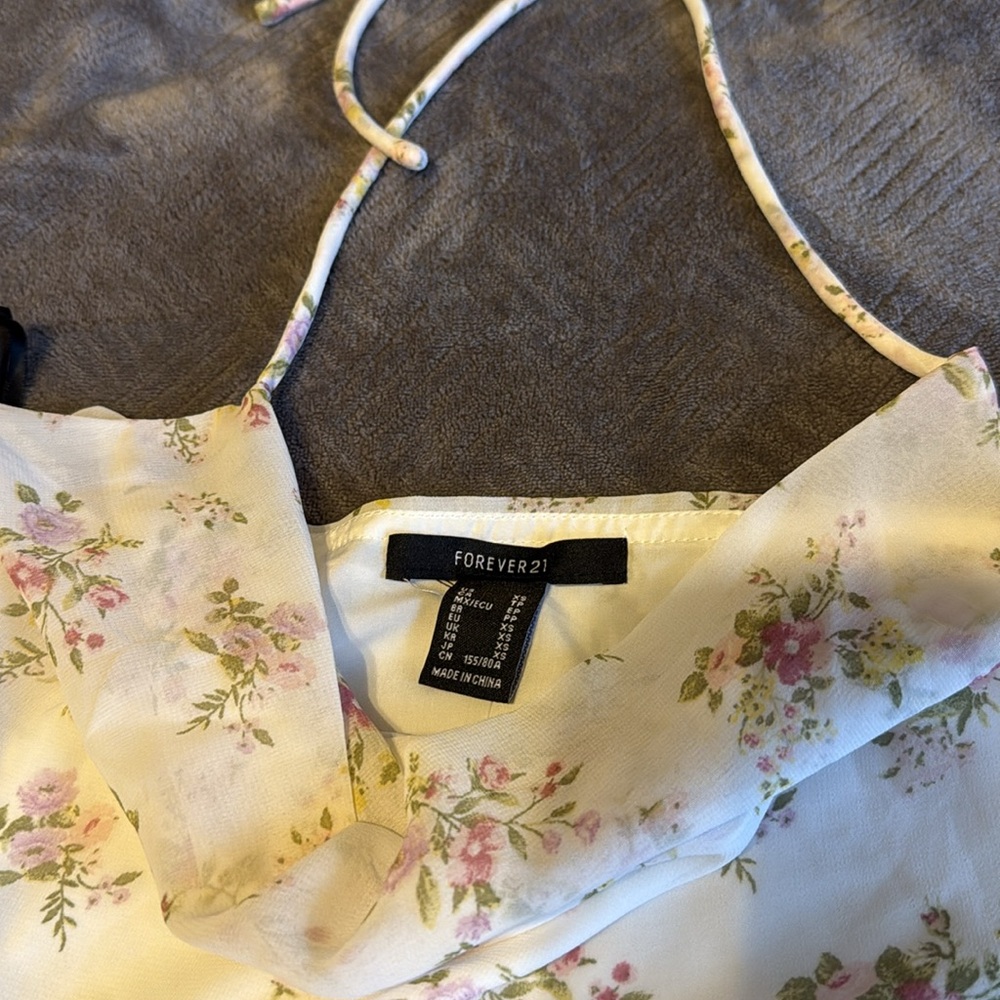 Forever 21 Floral Ruffle Tank Top - Picture 2 of 6